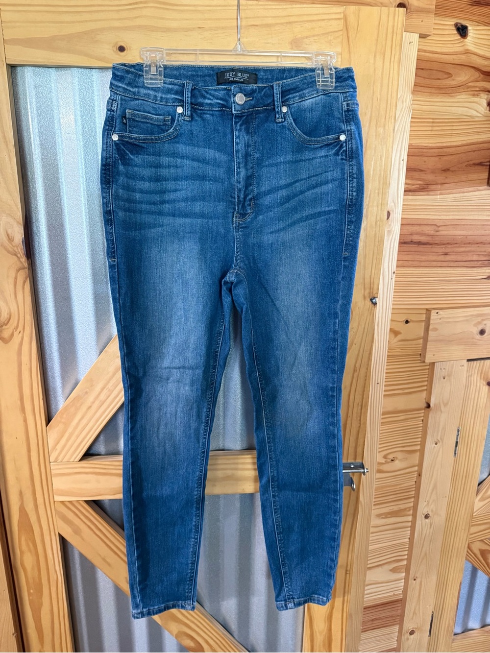 Judy Blue Junior Blue Skinny Jeans Medium Wash Slim Fit 5-Pocket . Size 11/30